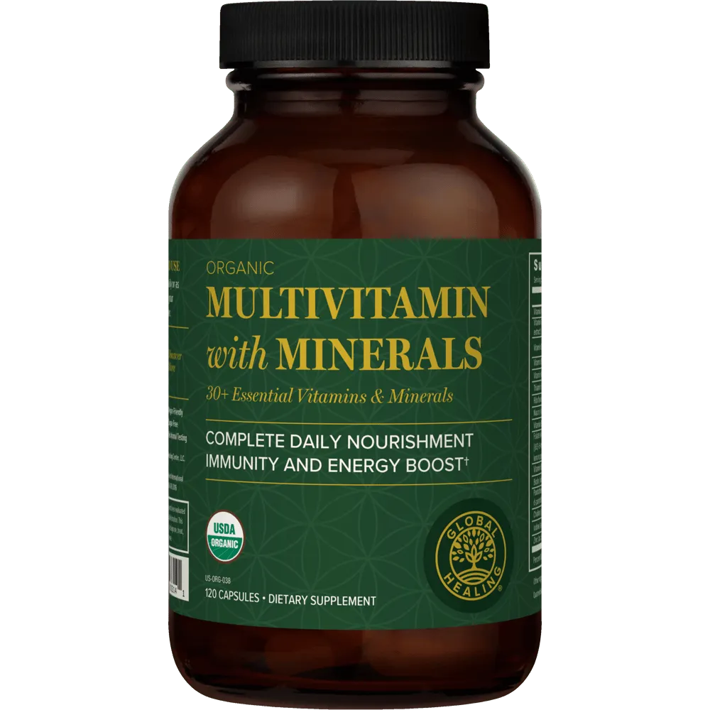 Global Healing Organic Multivitamin with Minerals-120 capsules-N101 Nutrition