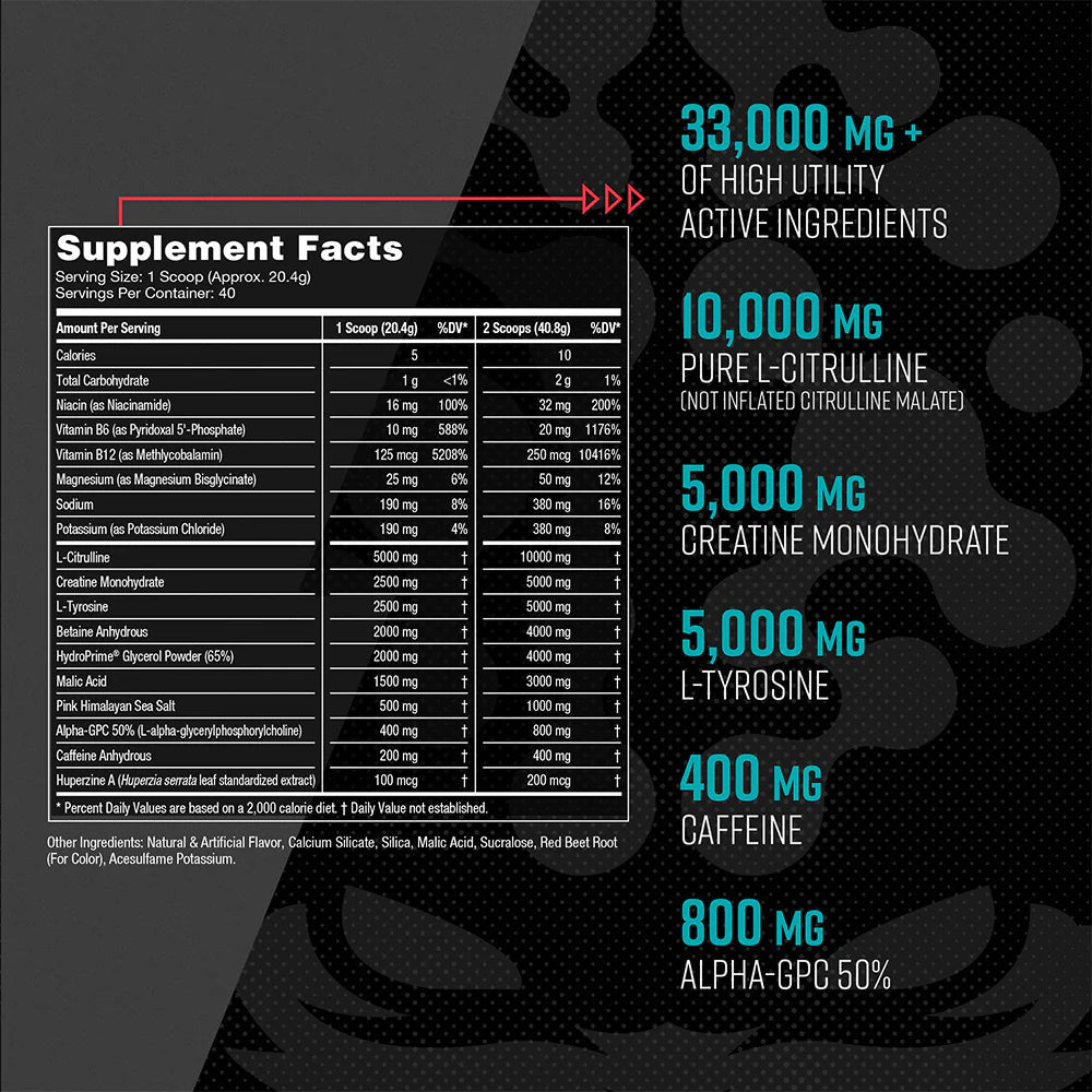 Gorilla Mind Gorilla Mode-N101 Nutrition