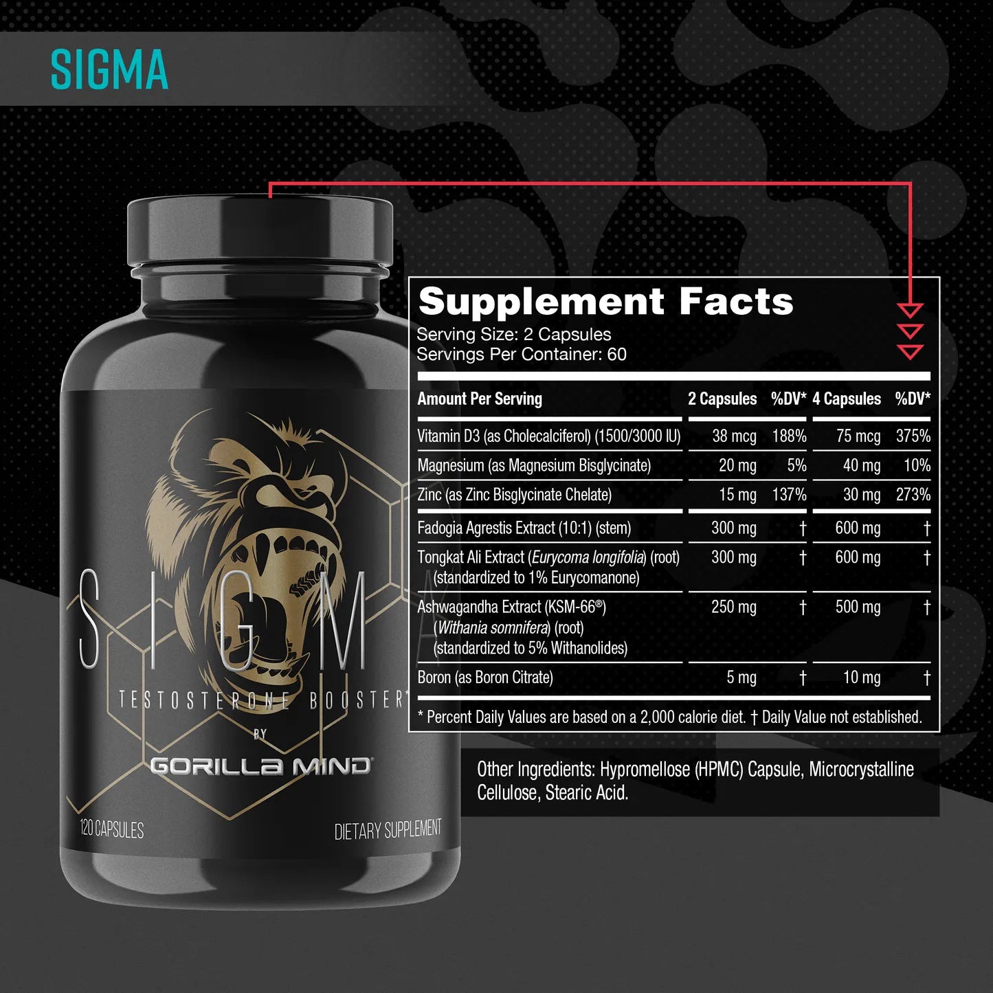 Gorilla Mind Sigma Test Booster-N101 Nutrition