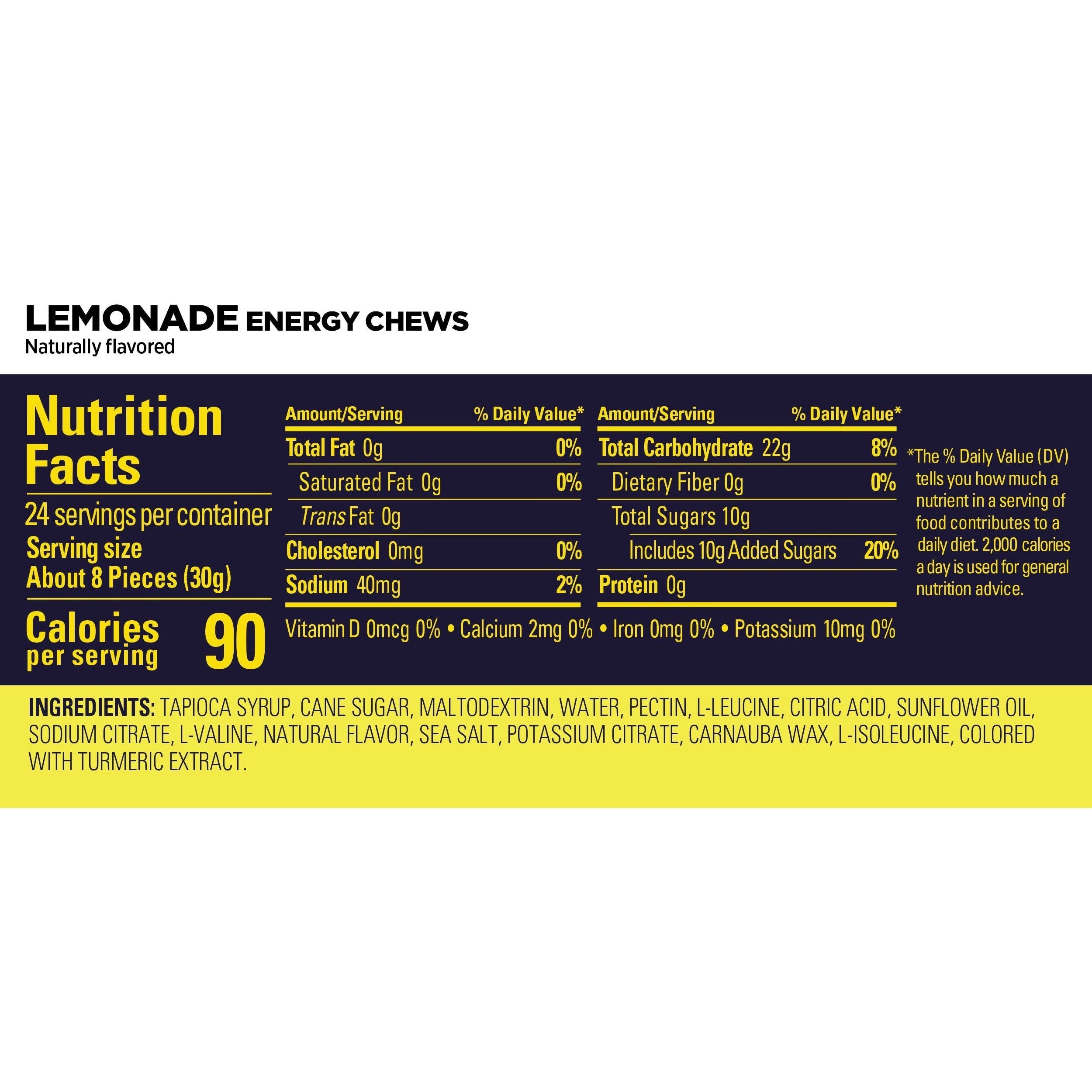 GU Energy Chews-N101 Nutrition