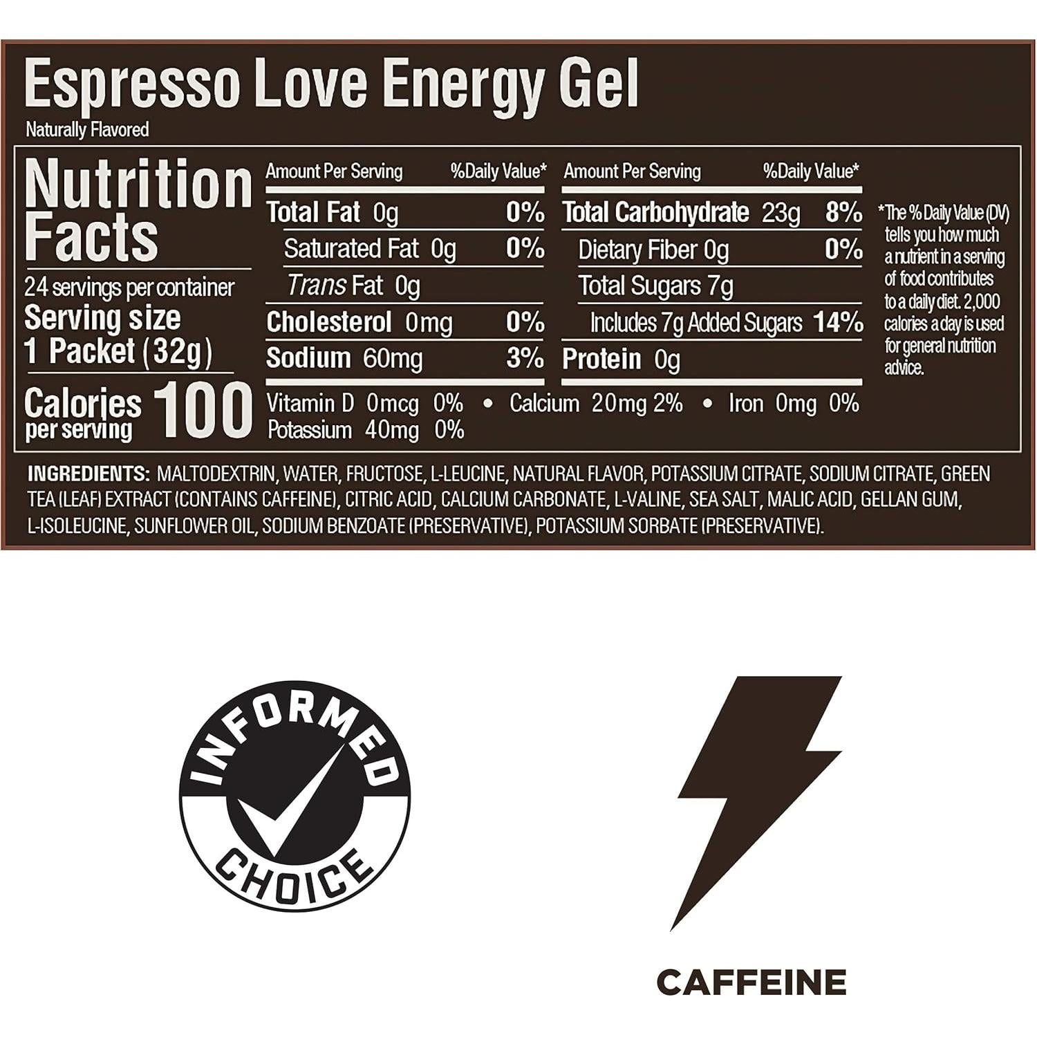 GU Energy Gel-N101 Nutrition