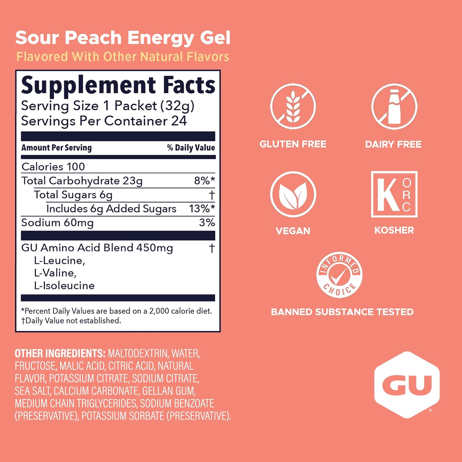 GU Energy Gel-N101 Nutrition