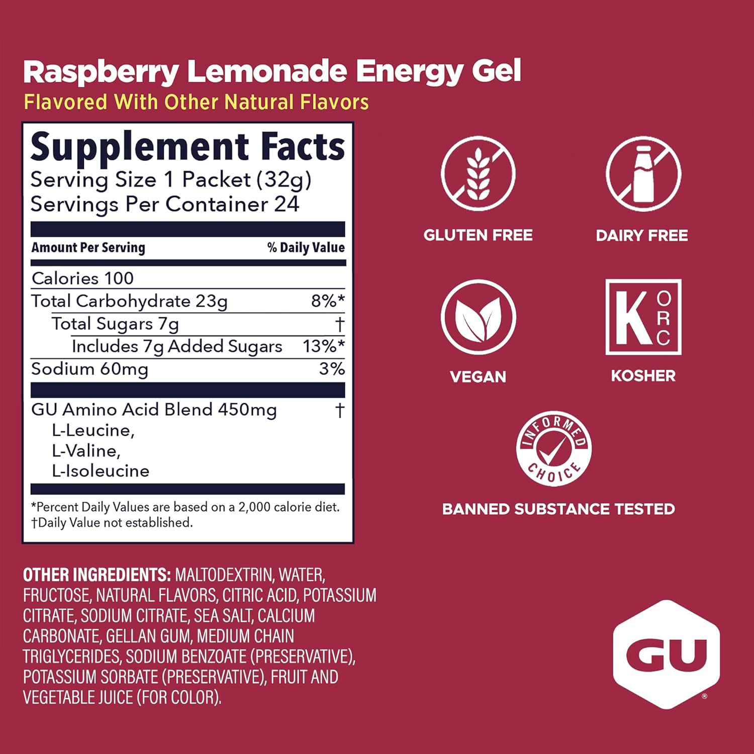 GU Energy Gel-N101 Nutrition
