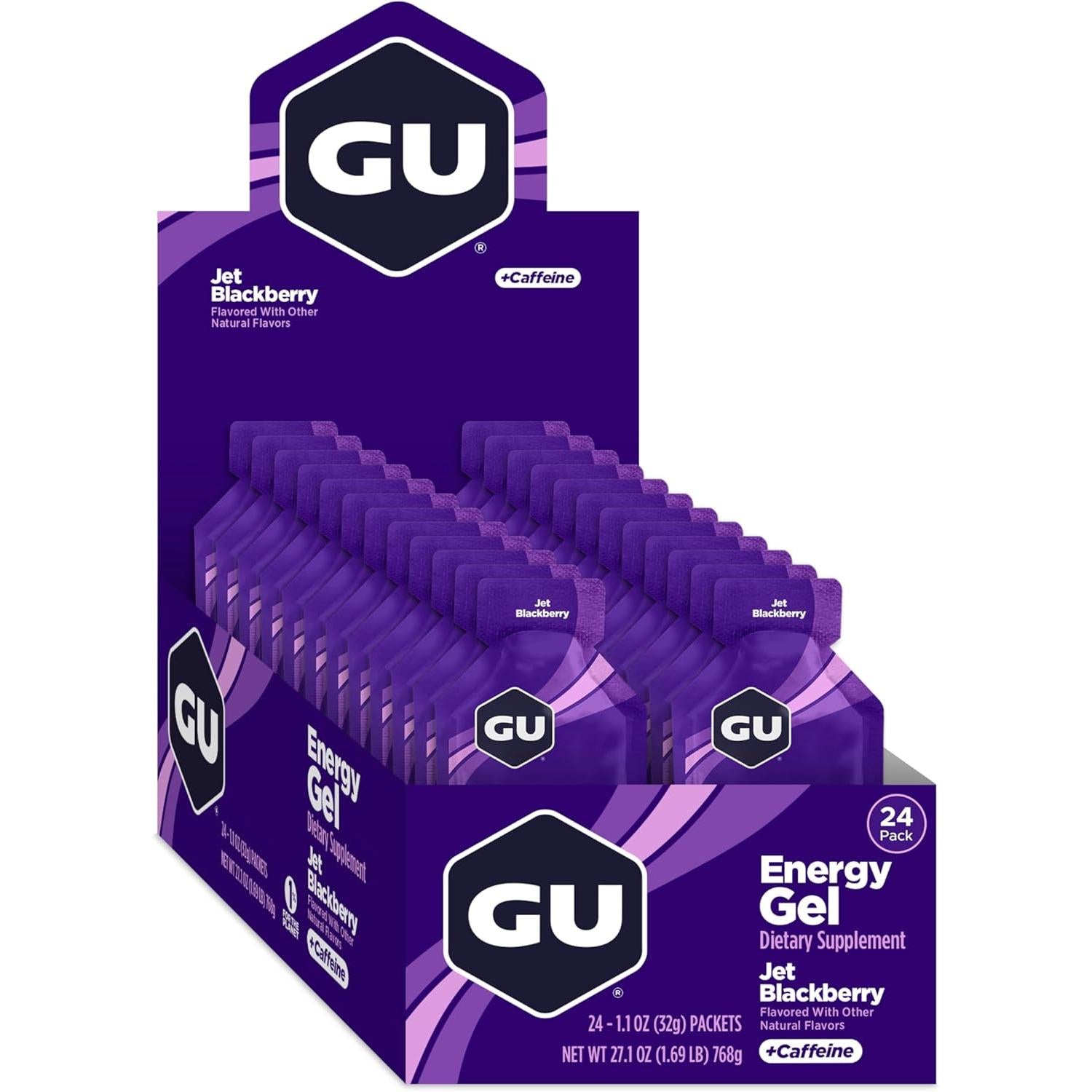 GU Energy Gel-Box (24 packs)-Jet Blackberry-N101 Nutrition
