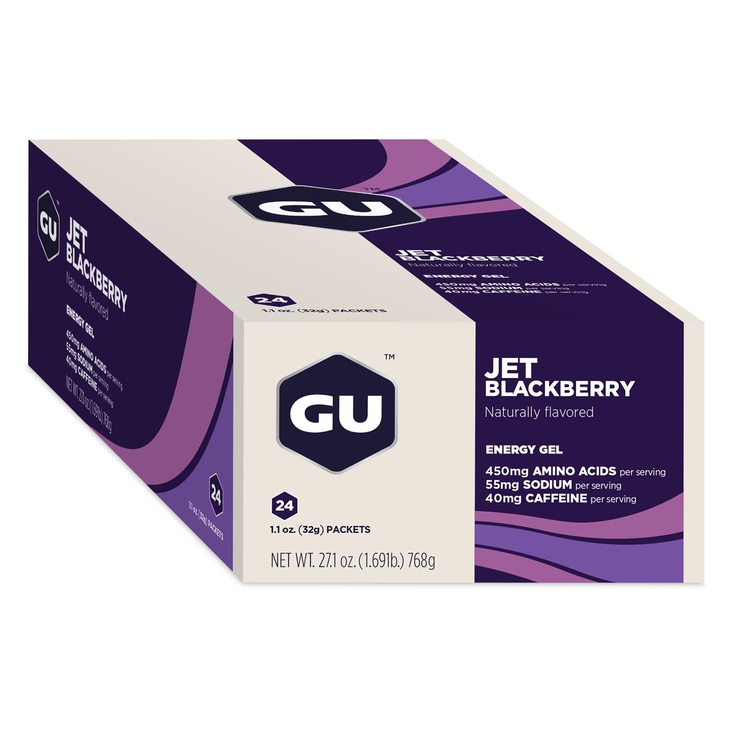 GU Energy Gel-Box (24 packs)-Jet Blackberry-N101 Nutrition