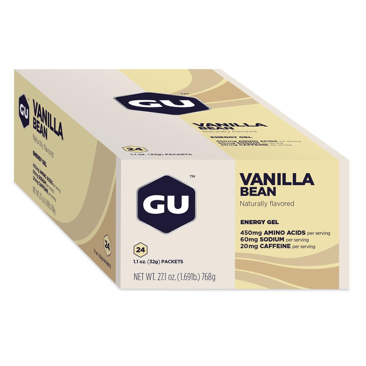 GU Energy Gel-Box (24 packs)-Vanilla Bean-N101 Nutrition