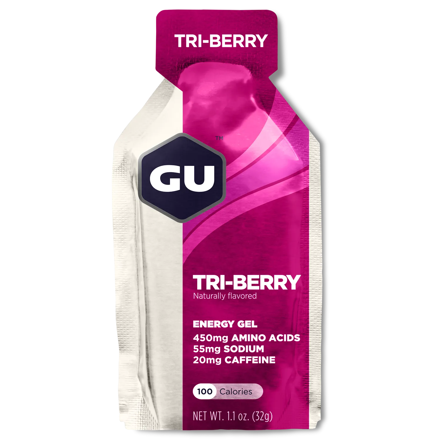 GU Energy Gel-Single 1.1 oz (32 g)-Tri-Berry-N101 Nutrition