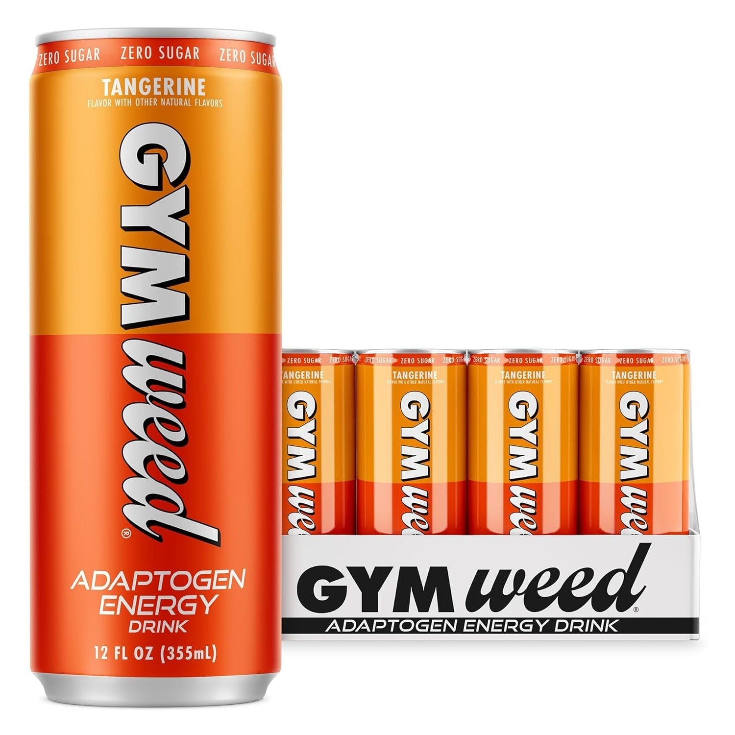 Gym Weed Adaptogen Energy Drink-Case (12 cans)-Tangerine-N101 Nutrition