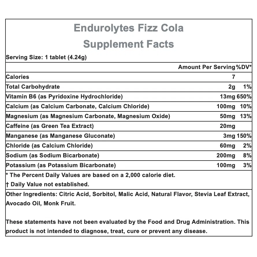 Hammer Nutrition Endurolytes Fizz-N101 Nutrition