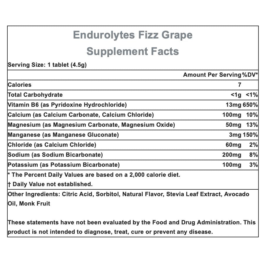 Hammer Nutrition Endurolytes Fizz-N101 Nutrition