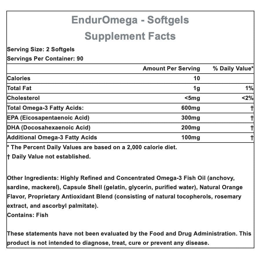 Hammer Nutrition EndurOmega-180 softgels-N101 Nutrition