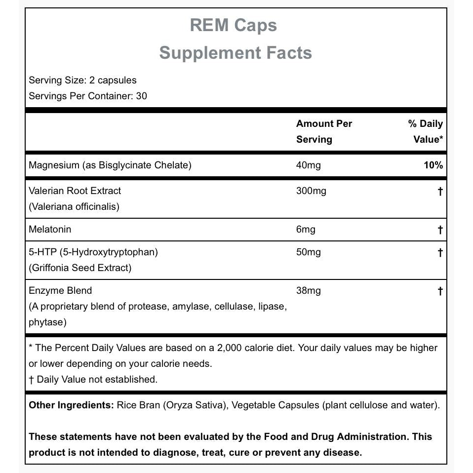 Hammer Nutrition REM Caps-60 capsules-N101 Nutrition