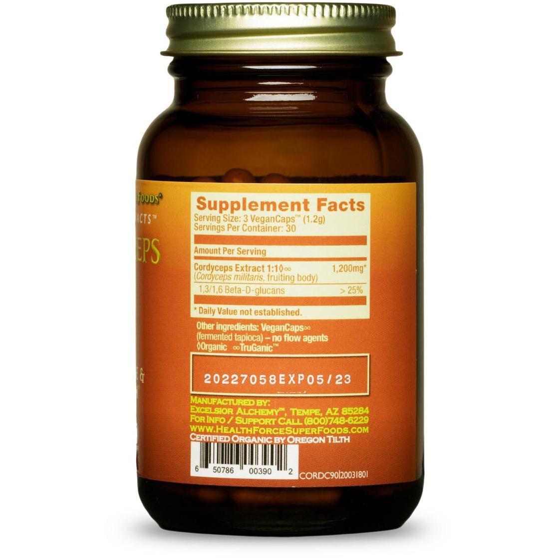 HealthForce SuperFoods Integrity Extracts Cordyceps-90 VeganCaps-N101 Nutrition