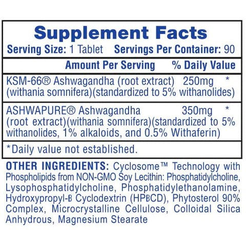 Hi-Tech Pharmaceuticals Ashwagandha-90 tablets-N101 Nutrition