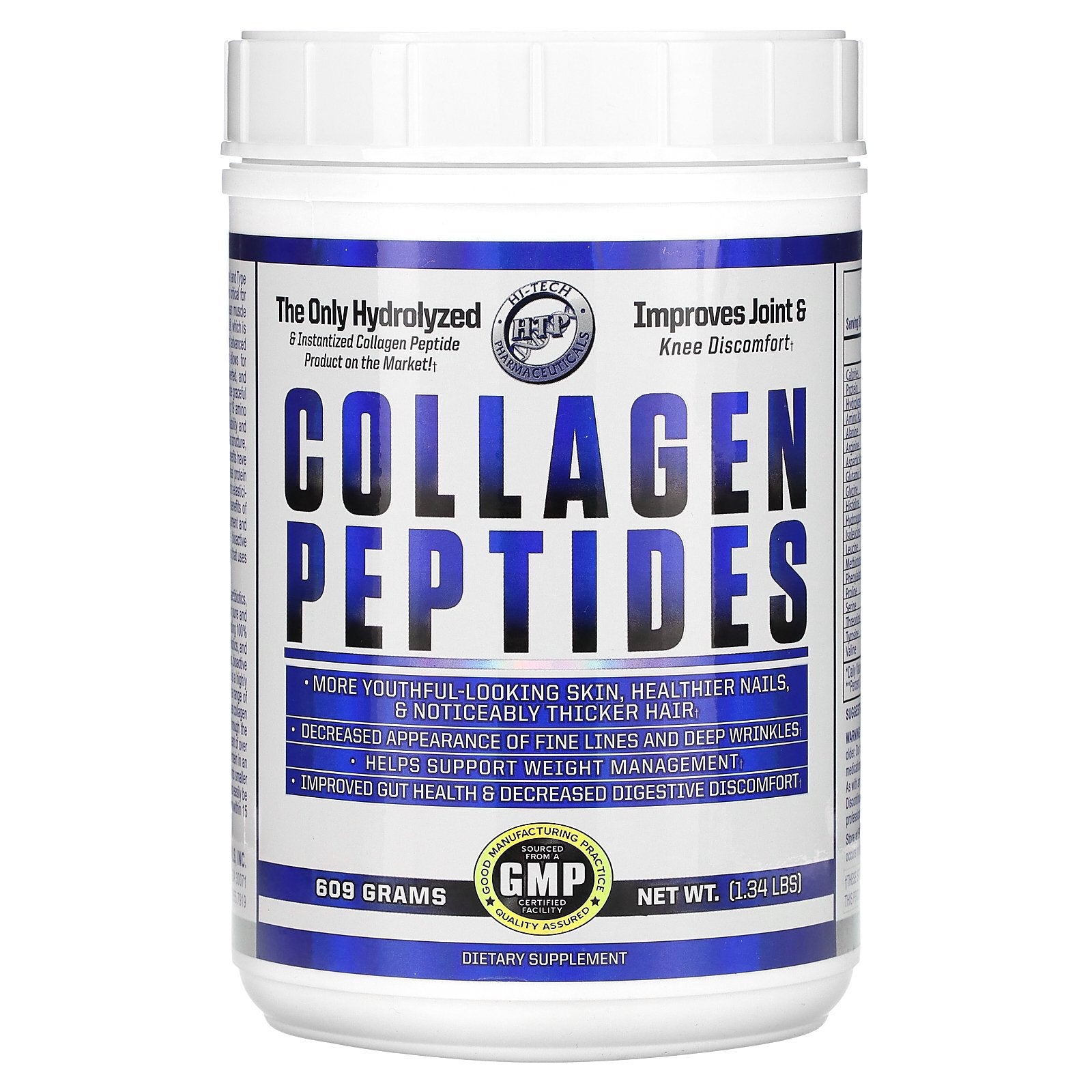 Hi-Tech Pharmaceuticals Collagen Peptides-30 servings (609 g)-N101 Nutrition