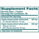 Himalaya Bacopa (Organic)-60 caplets-N101 Nutrition