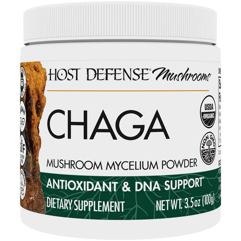 Host Defense Chaga Mushroom Mycelium Powder-3.5 oz (100 g)-N101 Nutrition