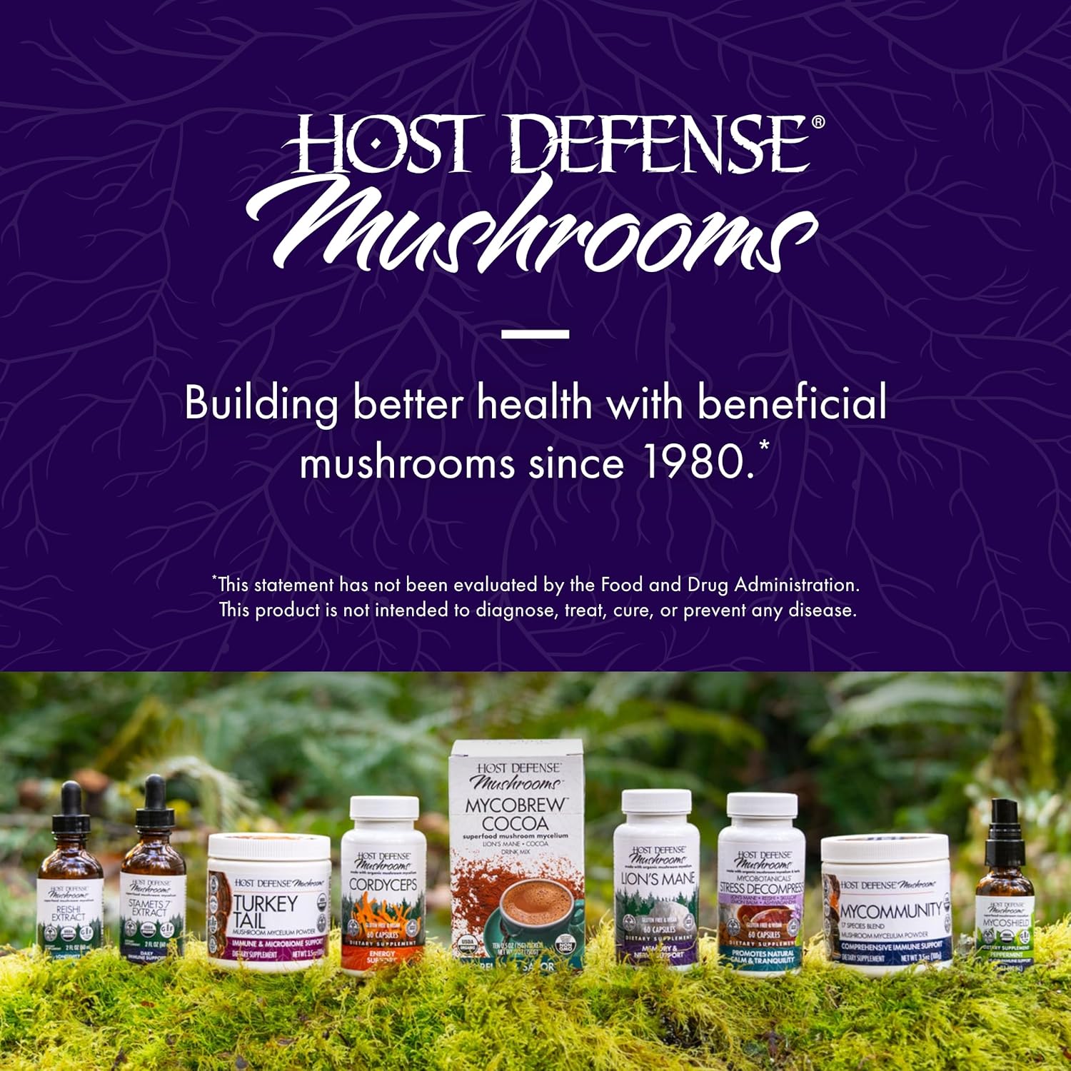 Host Defense Lion's Mane-60 vegetarian capsules-N101 Nutrition