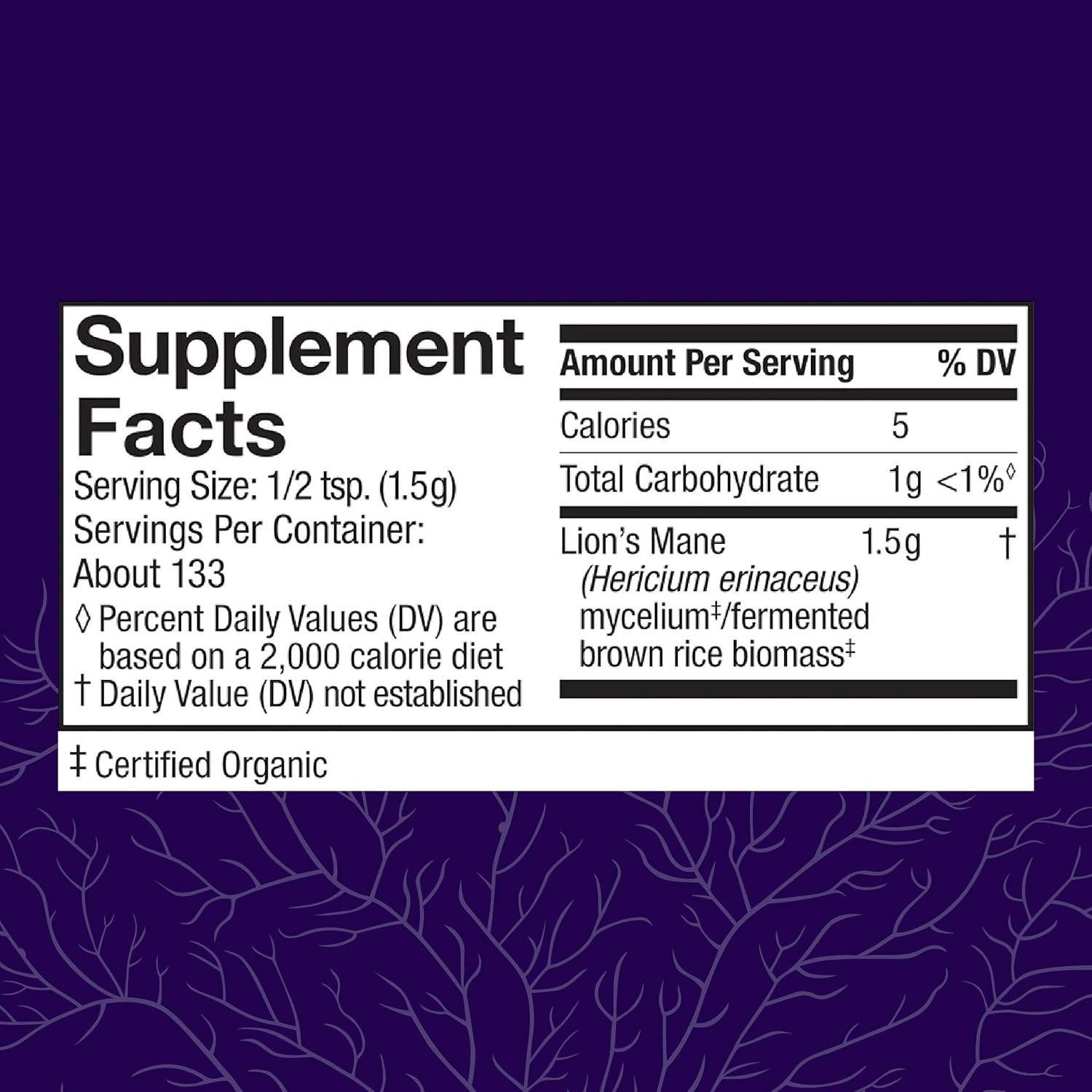 Host Defense Lion's Mane Mushroom Mycelium Powder-N101 Nutrition
