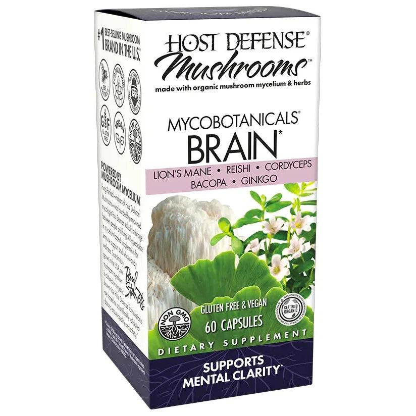 Host Defense Mushrooms MycoBotanicals® Brain-60 vegetarian capsules-N101 Nutrition
