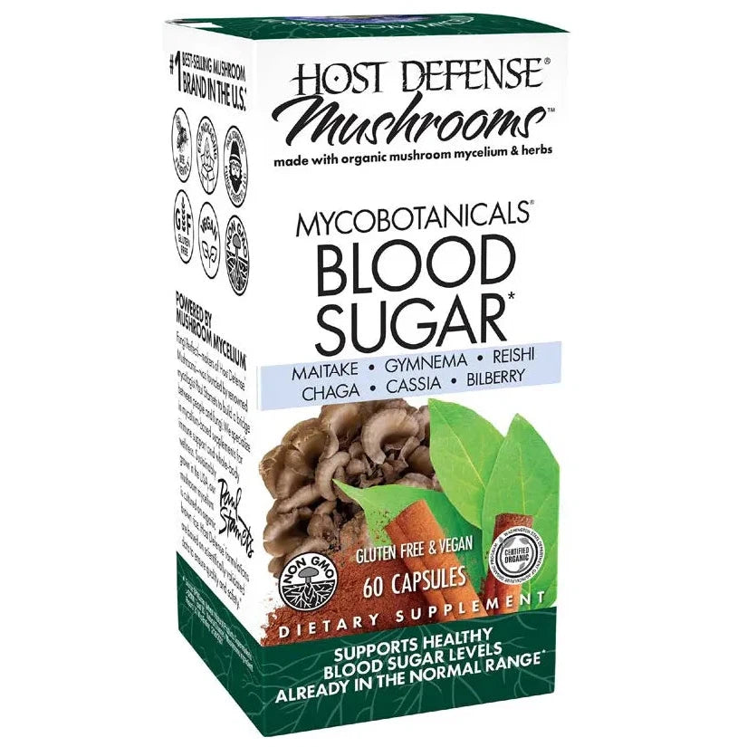 Host Defense MycoBotanicals® Blood Sugar-60 vegetarian capsules-N101 Nutrition