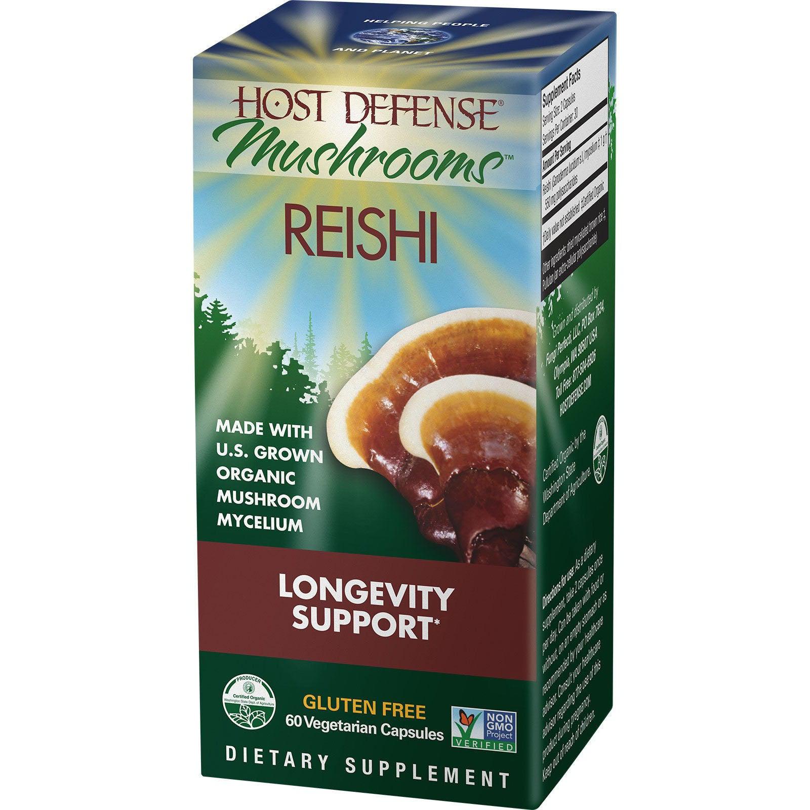 Host Defense Reishi-60 vegetarian capsules-N101 Nutrition