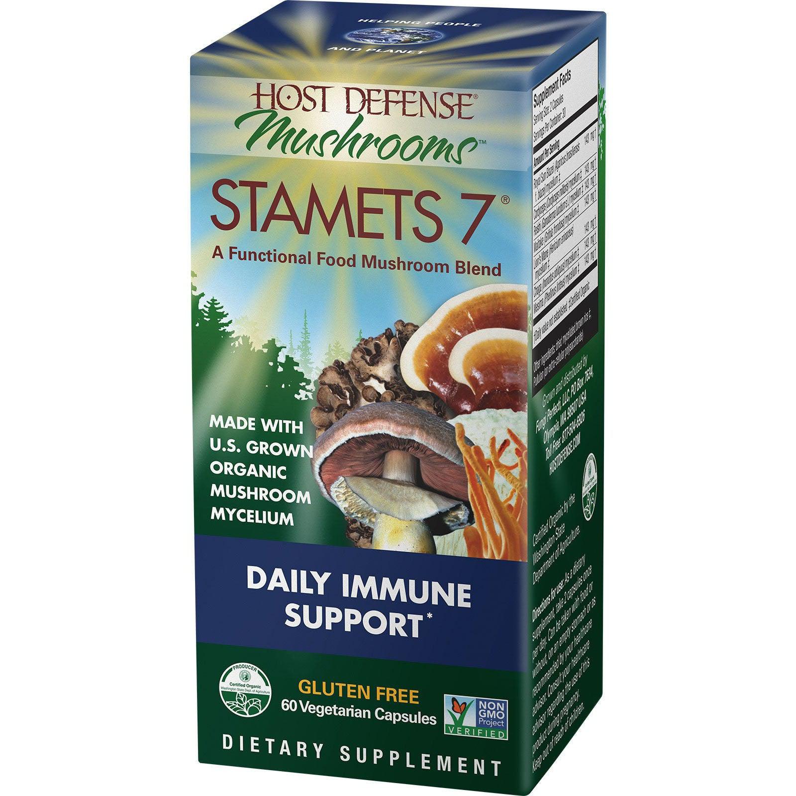 Host Defense Stamets 7-60 vegetarian capsules-N101 Nutrition