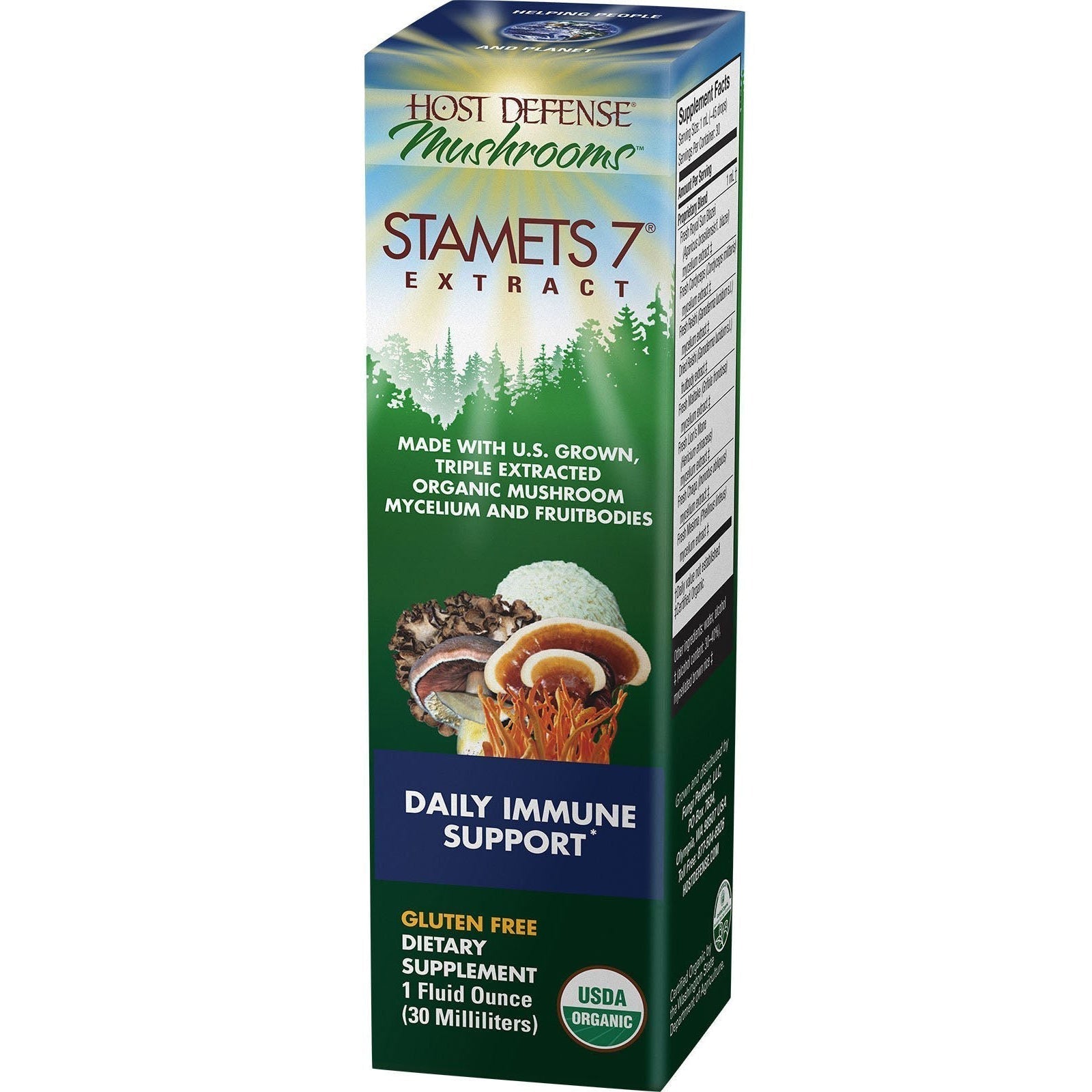 Host Defense Stamets 7 Extract-1 fl oz (30 mL)-N101 Nutrition