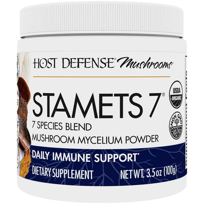 Host Defense Stamets 7 Mushroom Mycelium Powder-3.5 oz (100 g)-N101 Nutrition