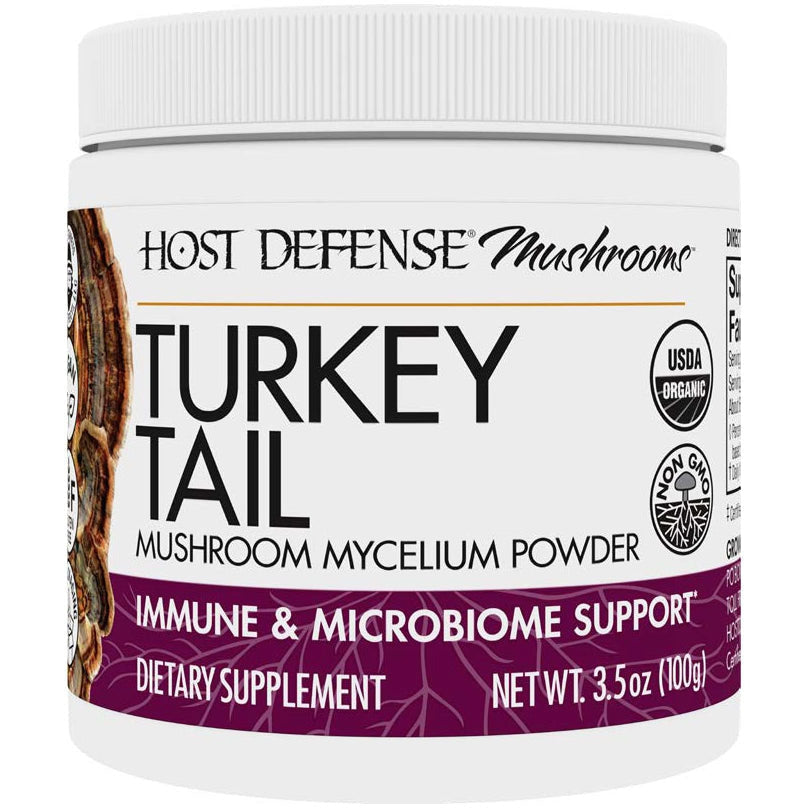 Host Defense Turkey Tail Mushroom Mycelium Powder-3.5 oz (100 g)-N101 Nutrition