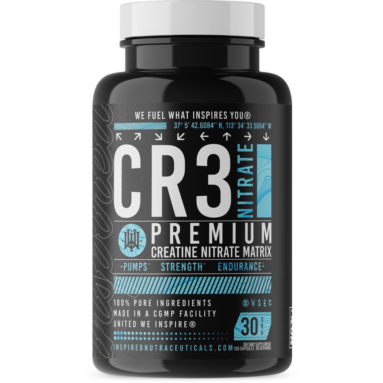 Inspired CR3 Premium Creatine Nitrate Matrix-120 capsules-N101 Nutrition