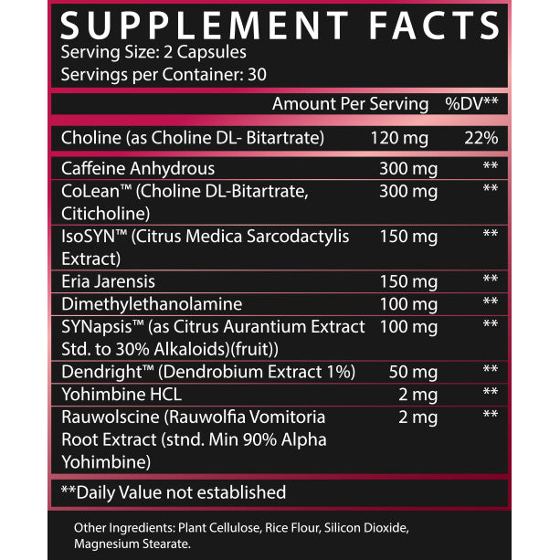 Inspired EMBER Stimulant Fat Burner-30 servings (60 capsules)-N101 Nutrition