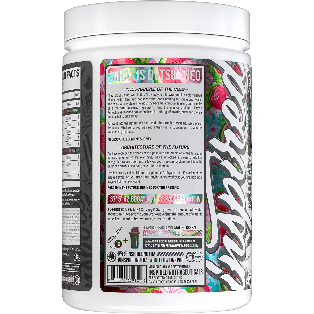 Inspired Nutraceuticals DVST8 NEO-N101 Nutrition