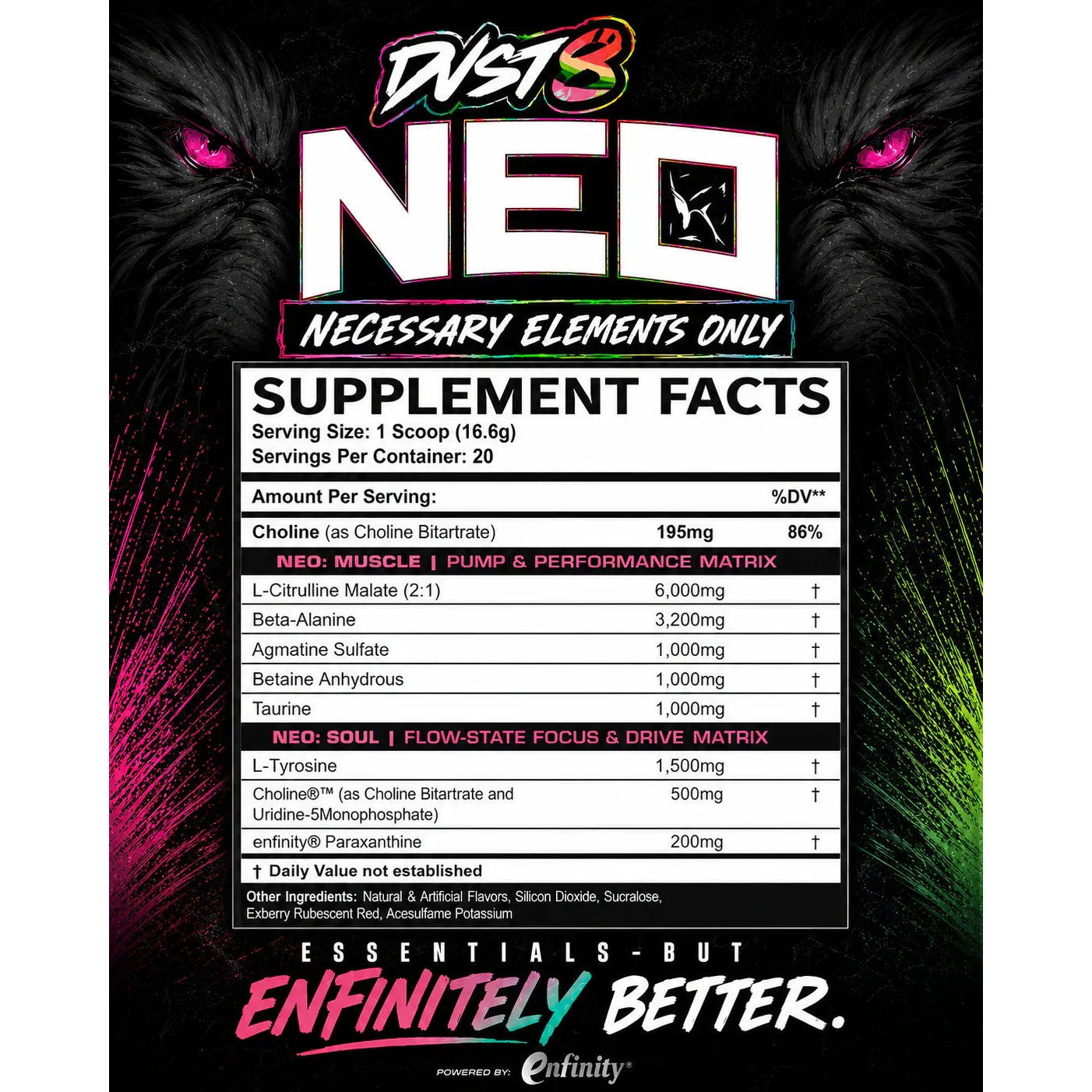 Inspired Nutraceuticals DVST8 NEO-N101 Nutrition