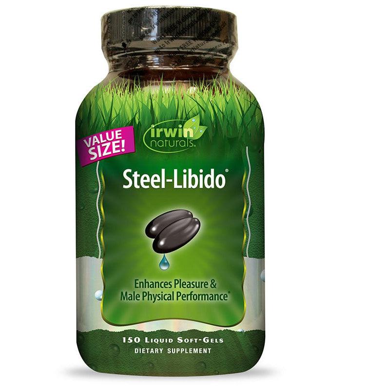 Irwin Naturals Steel-Libido Value Size - EXP 07/2026 - FINAL SALE / NO RETURNS)-150 liquid soft-gels-N101 Nutrition