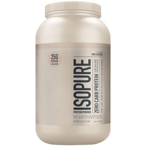 Isopure Whey Protein Isolate Unflavored-3 lbs-N101 Nutrition