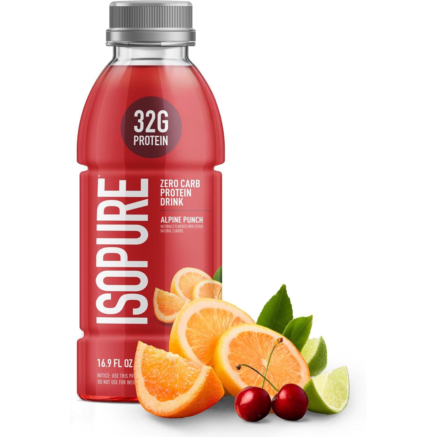 Isopure Zero Carb Protein Drink (Plastic Bottle)-Bottle (16 fl oz)-Alpine Punch-N101 Nutrition
