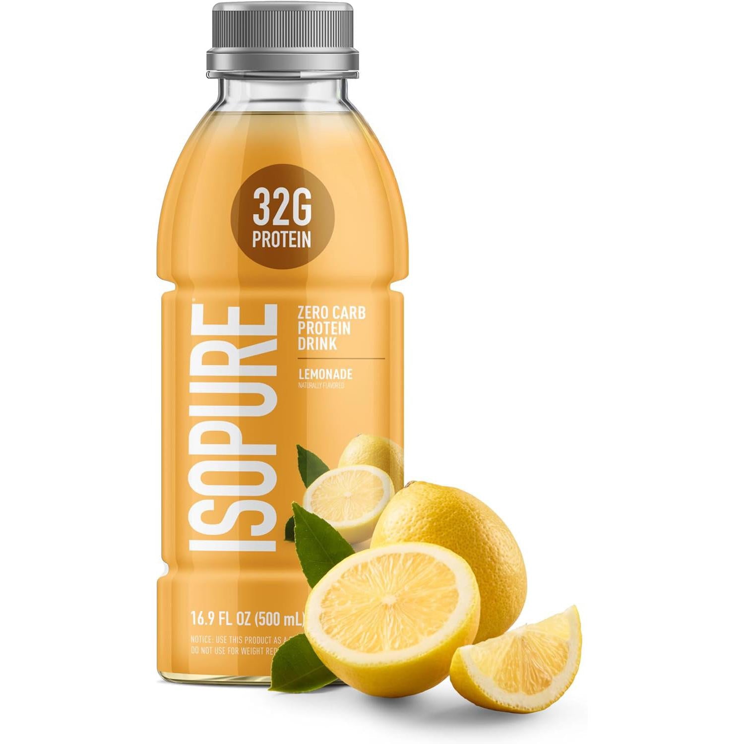 Isopure Zero Carb Protein Drink (Plastic Bottle)-Bottle (16 fl oz)-Lemonade-N101 Nutrition