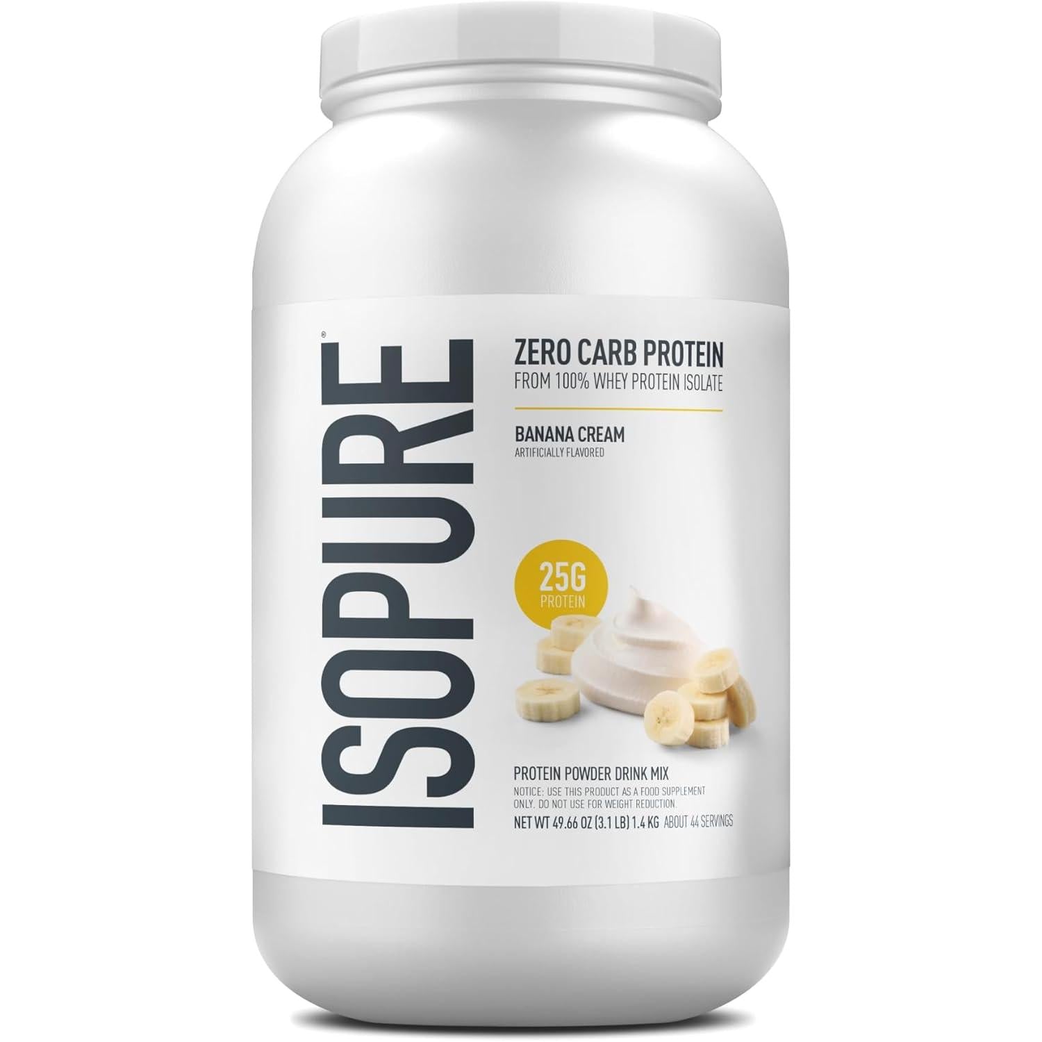 Isopure Zero/Low Carb Protein-3 lbs-Banana Cream-N101 Nutrition