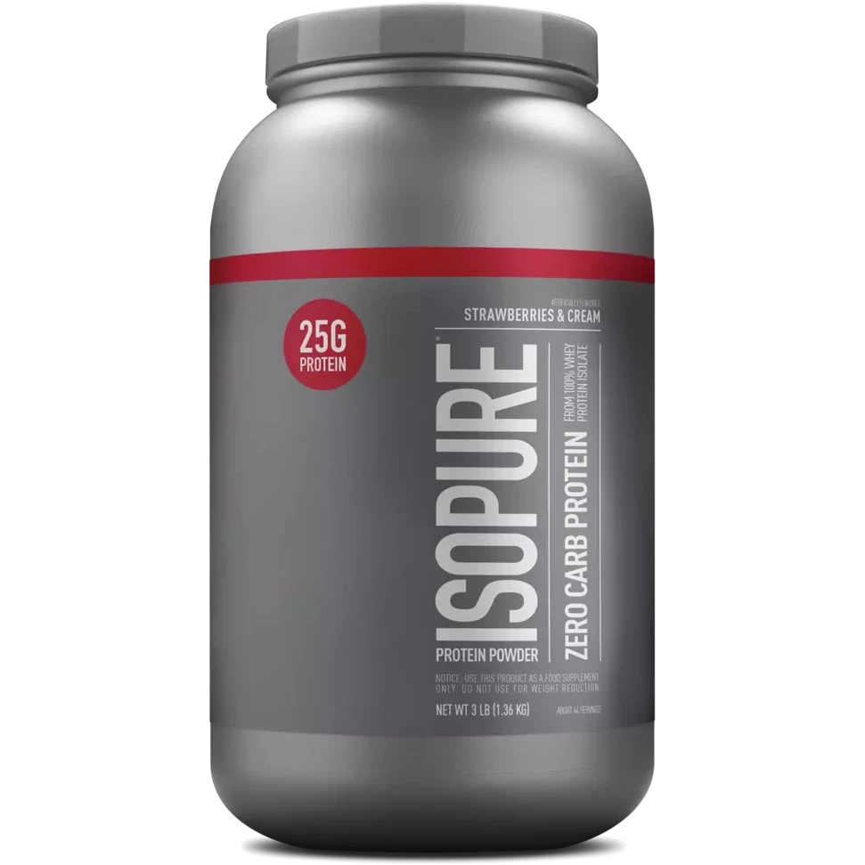 Isopure Zero/Low Carb Protein-3 lbs-Strawberries & Cream-N101 Nutrition