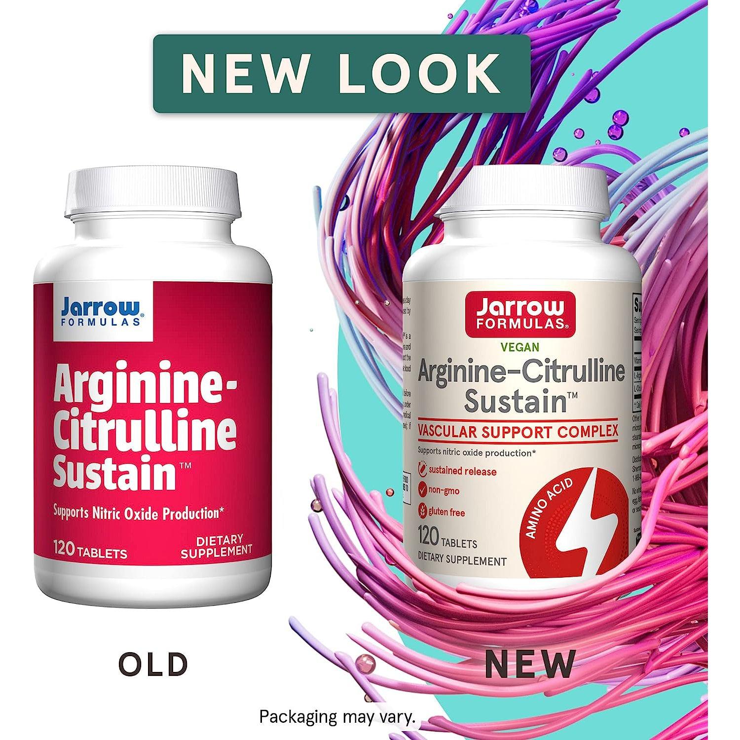 Jarrow Formulas Arginine-Citrulline Sustain-120 tablets-N101 Nutrition