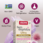 Jarrow Formulas Fem Dophilus Ultra 50 Billion CFU (Shelf-Stable)-N101 Nutrition