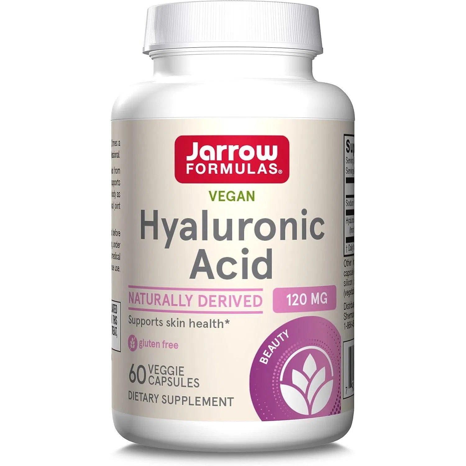 Jarrow Formulas Hyaluronic Acid 120 mg-120 veggie capsules-N101 Nutrition