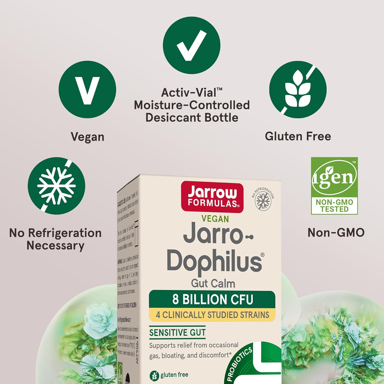 Jarrow Formulas Jarro-Dophilus® Gut Calm-30 veggie capsules-N101 Nutrition