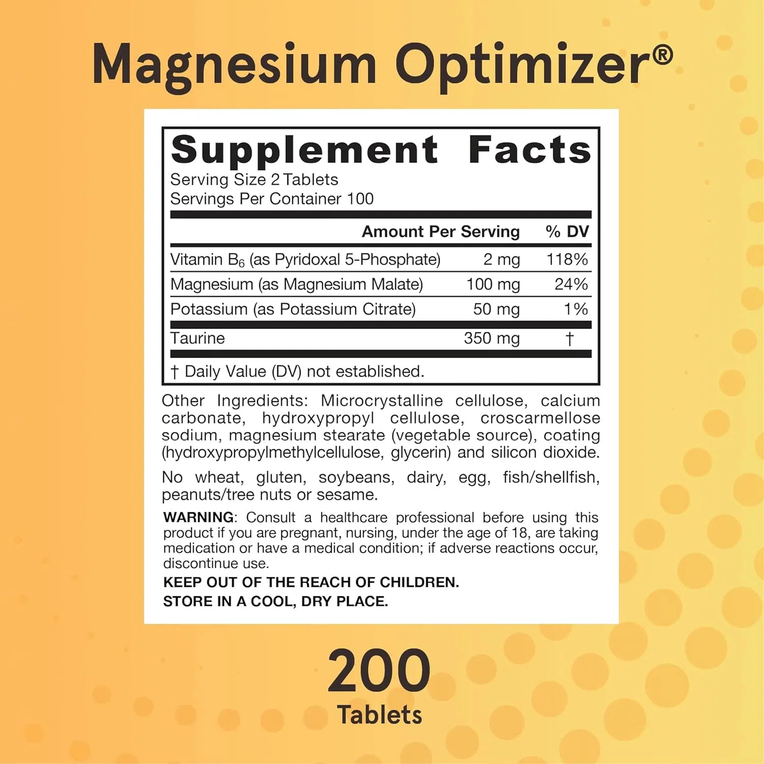 Jarrow Formulas Magnesium Optimizer-200 tablets-N101 Nutrition