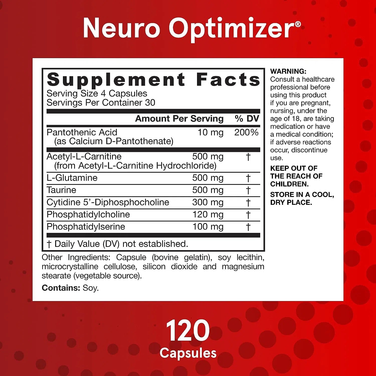 Jarrow Formulas Neuro Optimizer-120 capsules-N101 Nutrition