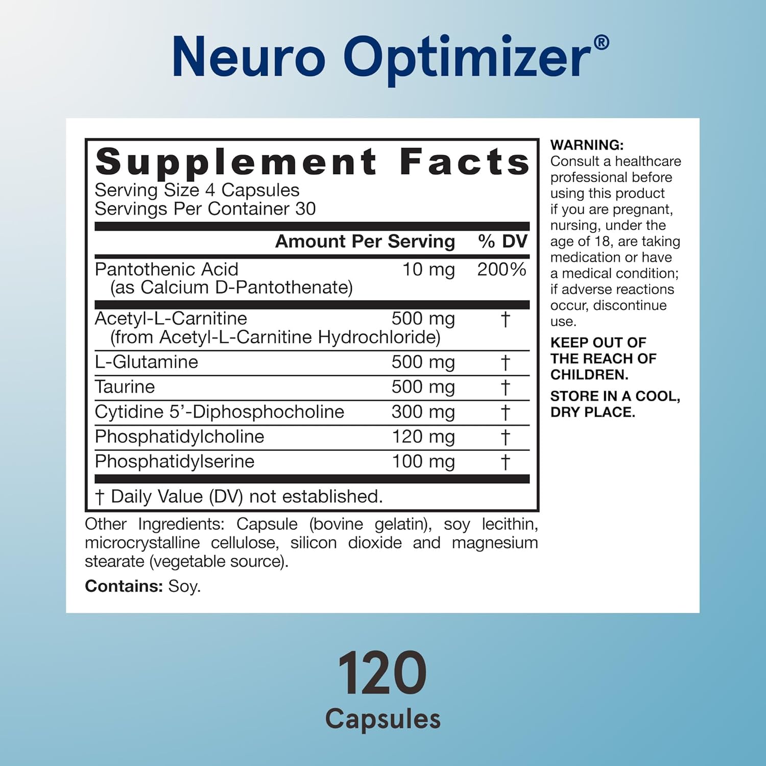 Jarrow Formulas Neuro Optimizer-N101 Nutrition