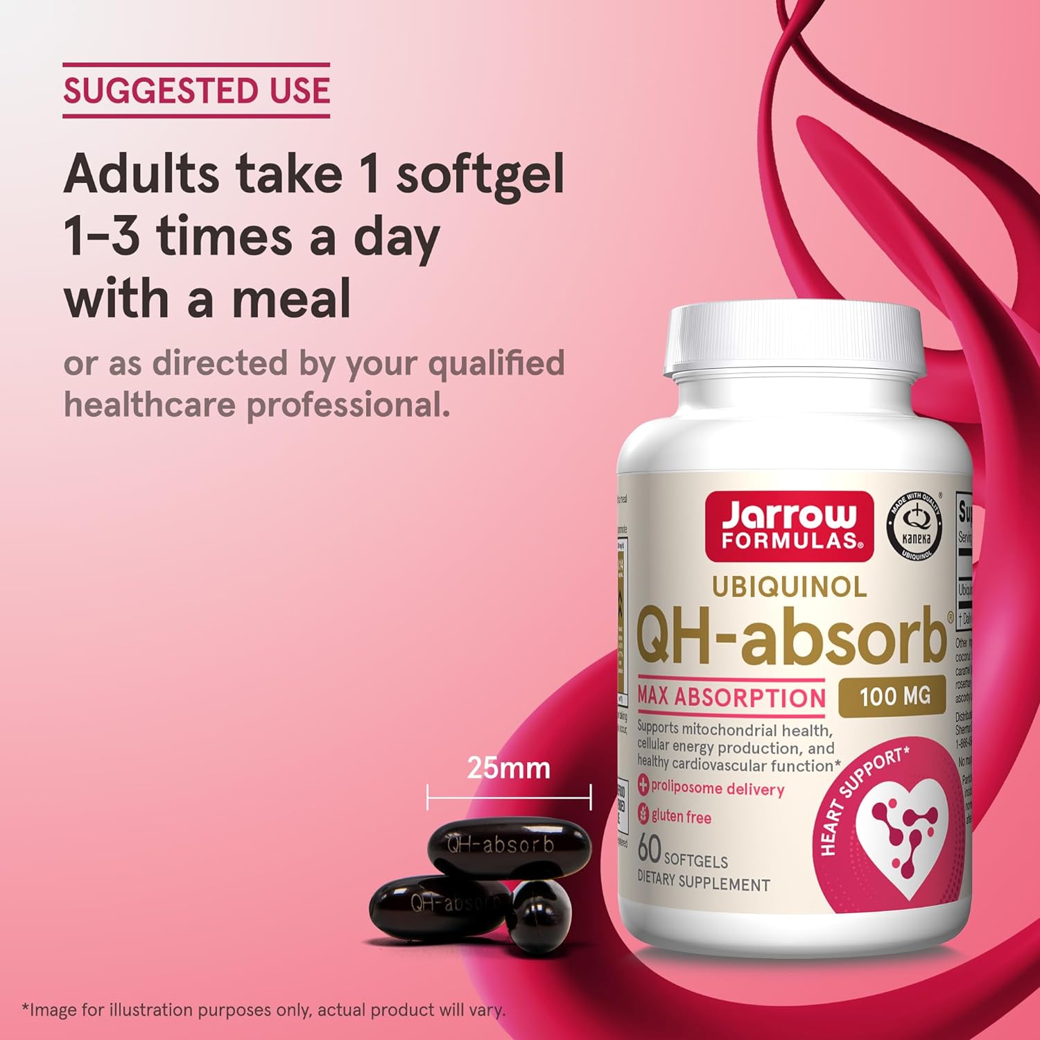 Jarrow Formulas QH-absorb Ubiquinol 100 mg-60 softgels-N101 Nutrition