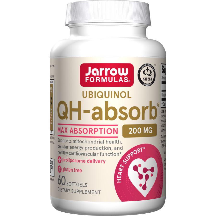 Jarrow Formulas QH-absorb Ubiquinol 200 mg-60 softgels-N101 Nutrition