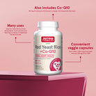 Jarrow Formulas Red Yeast Rice + Co-Q10-120 veggie capsules-N101 Nutrition